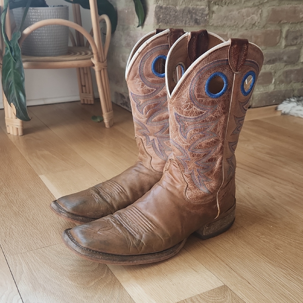 Justin Caddo Bent Rail Western Square Toe Boots